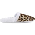 Lasten Valkoiset Leopardikuvioiset Pyöreäkärkiset Slip on -malliset Dolce&Gabbana Leopardi-aiheiset Froteetossut 