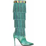 Naisten Vihreät Polyesteriset Koon 39 Teräväkärkiset Dolce&Gabbana Hapsu Stiletto Piikkikorkosaappaat alennuksella 