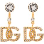 Dolce & Gabbana rhinestone-embellished D&G earrings - Gold