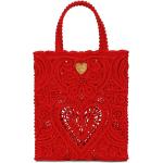 Naisten Punaiset Puuvillasekoitteiset Päältä avattavat Dolce&Gabbana Tote-laukut 