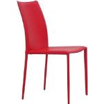 Punaiset Keinonahkaiset Pinottavat Ruokapöydän tuolit 