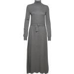 With Cashmere And Wool: Fine Knit Maxi Dress Grey Esprit Collection