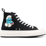Dsquared2 x Smurfs high-top cotton sneakers - Black