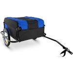 Duramaxx Mountee Bicycle Trailer, Load Trailer, Hand Cart, Transport Box with 130 Litre Capacity, Max. 60 kg Load, Powder Coated Tubular Steel Frame, Red or Blue., blue