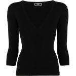 Elisabetta Franchi three-quarter sleeved knit jumper - Black