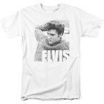 Elvis Presley - Mens Relaxing T-Shirt, X-Large, White