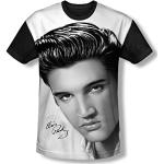 Elvis Presley - Mens Stare 2 T-Shirt, XX-Large, White