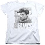 Elvis Presley - Womens Relaxing T-Shirt, Small, White