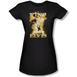 Elvis Presley - Womens The King T-Shirt In Black, Large, Black