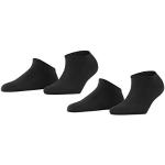 ESPRIT Ladies’ Trainer Socks, Double Pack Basic - Black (Black 3000) Plain Blickdicht, size: 35/38