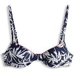 Esprit Women Sunset Beach Underwired Floral Bikini Top, Yacht Blue, 32C