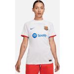 Naisten Valkoiset Polyesteriset Hengittävät Nike Football FC Barcelona Kestävän muodin Jalkapallopaidat alennuksella 