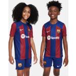 F.C. Barcelona 2023/24 Stadium Home Older Kids' Nike Dri-FIT Football Shirt - Blue - 50% Recycled Polyester
