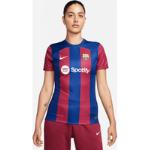 Naisten Siniset Polyesteriset Raidalliset Hengittävät Nike Football FC Barcelona Kestävän muodin Jalkapallopaidat 