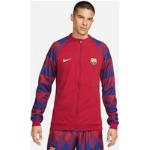 Punaiset Polyesteriset Nike Football FC Barcelona Kestävän muodin Verryttelytakit alennuksella 