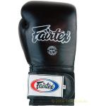 Fairtex Leder Boxhandschuh Wide Fit (BGV4), schwarz, 10 Unzen