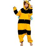 FashionFits Unisex Adult Cosplay Bee Flannel Animal Pajama Costume Onesie Jumpsuit XL