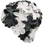 Fashy Blüten-Gummibadehaube, schwarz/weiß, 3191 22, Einheitsgröße