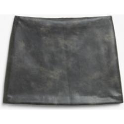 Faux leather mini skirt - Black