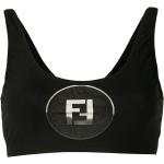 Fendi Pre-Owned 1990s sheer logo bikini top - Black