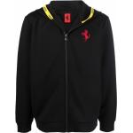 Ferrari logo-tape zip-up hoodie - Black