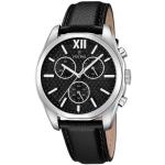 Festina Men's Quartz Watch with Black Dial Chronograph Display and Black Leather Strap F16860/1