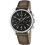 Festina Men's Quartz Watch with Black Dial Chronograph Display and Brown Leather Strap F16870/3