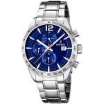 Festina Men's Quartz Watch with Blue Dial Chronograph Display and Silver Stainless Steel Bracelet F16759/3