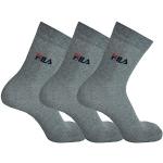 Fila 3 pairs of socks crew street sport Socks unisex 2.5 - 11 UK - different Colors: Colour: Grey | Size: 9-11 UK