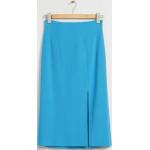 Fitted High-Waist Pencil Skirt - Blue