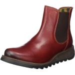 FLY London Damen Salv Chelsea Boots, Rot Red 004, 40 EU