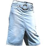 Fornarina Damen Jeans Rock Hell-Blau Modell KICK-KICK Denim Star Cowgirl Skirt WoW mit Gürtel Schnalle Top Angebot M W28 Konfektionsgröße 38