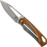 Fox Knives Racli BF-744ZW Black Fox, Zebra wood pocket knife, Simonutti design