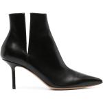 Francesco Russo 80mm pointed-toe leather ankle boots - Black