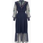 French Connection Abra Embroided Mesh Midi Dress