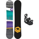 FTWO Union 135 + Junior M Black 2022 Snowboard Set kuviotu Lumilautapaketit