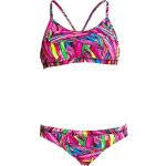 Funkita Girls' Crystal Clash Two Piece Bikini Made of Chlorine-Resistant Material, Children's Sizes: 140, multicoloured