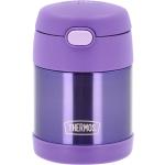 Funtainer Stainless Steel Food Jar With Folding Spoon, 290ml Purple
