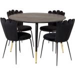 Furniture Fashion - Ruokailuryhmä Doris ja ruokapöydän tuolit Limhamn - Musta