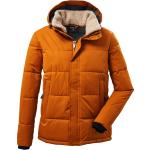 Miesten Oranssit Polyesteriset Tikatut Koon XXL Tuulenpitävät Hupulliset Plus-koon hupulliset takit talvikaudelle 