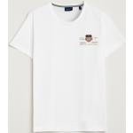 Miesten Valkoiset Koon XS Lyhythihaiset Gant Shield O -kaula-aukkoiset Logo-t-paidat 