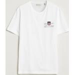 Miesten Valkoiset Koon L Lyhythihaiset Gant Shield O -kaula-aukkoiset Logo-t-paidat alennuksella 