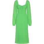 Gathered Dot Midi Dress Polvipituinen Mekko Green Gina Tricot