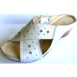 GEMiNi Women's Sandal heeled sandal, mule 031372–02 Genuine Leather White White Size: 6.5
