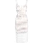 Genny Iconic laser-cut midi dress - White
