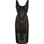 Genny laser-cut midi dress - Black