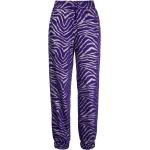 Genny zebra jacquard slim-cut trousers - Purple
