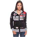 Geographical Norway Flyer Lady Women's Sweat Jacket Sporty and Elegant, Black (Black)