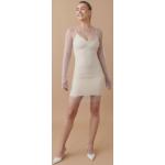 Gina Tricot - Rhinestone net dress - minimekot - White - ONESIZE - Female