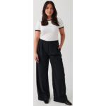 Gina Tricot - Wide tailored trousers - Housut - Black - S - Female